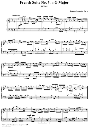French Suite No. 5 in G Major (BWV816)