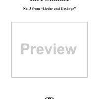 Lieder und Gesänge, op. 96, no. 3:  Ihre Stimme