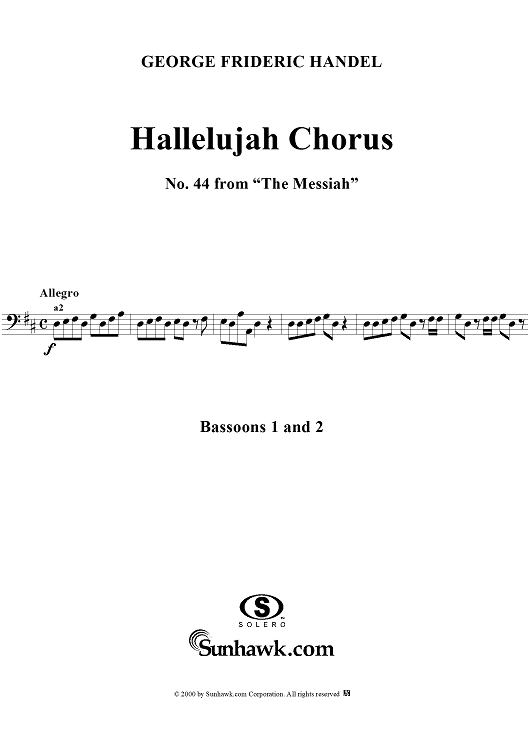 Hallelujah Chorus - Bassoons