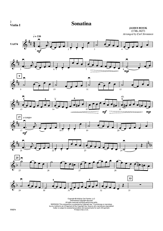 Sonatiana - Violin 1