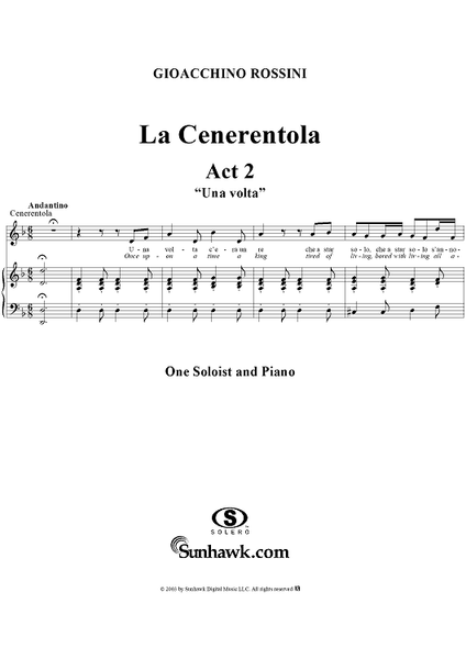 La Cenerentola, Act 2, Canzone - Cinderella - Vocal Score" La Cenerentola, Act 2, Canzone - Cinderella - Vocal Score"