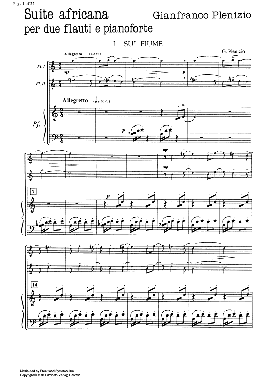 Suite africana - Score
