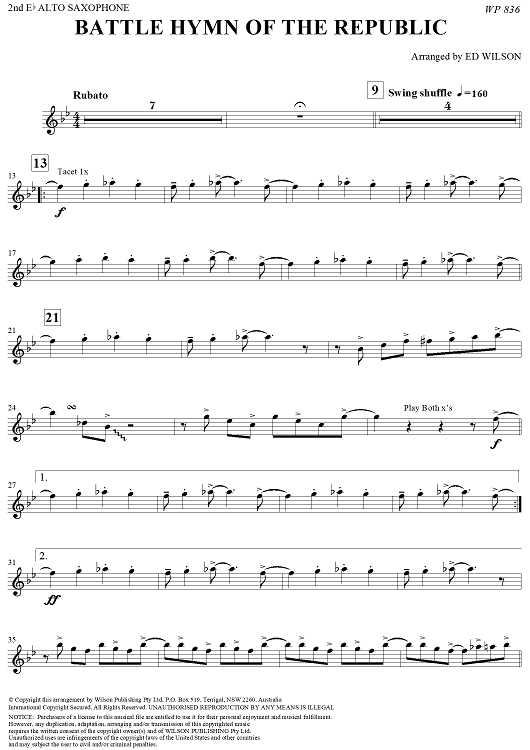 Battle Hymn of the Republic - Alto Saxophone 2