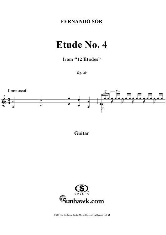 Twelve Etudes, Op. 29, No. 4: Lento assai