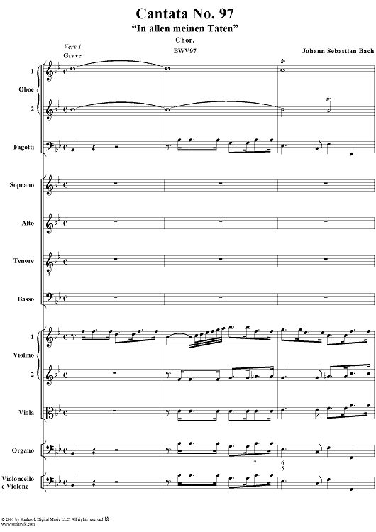 Cantata No. 97: In allen meinen Taten, BWV97