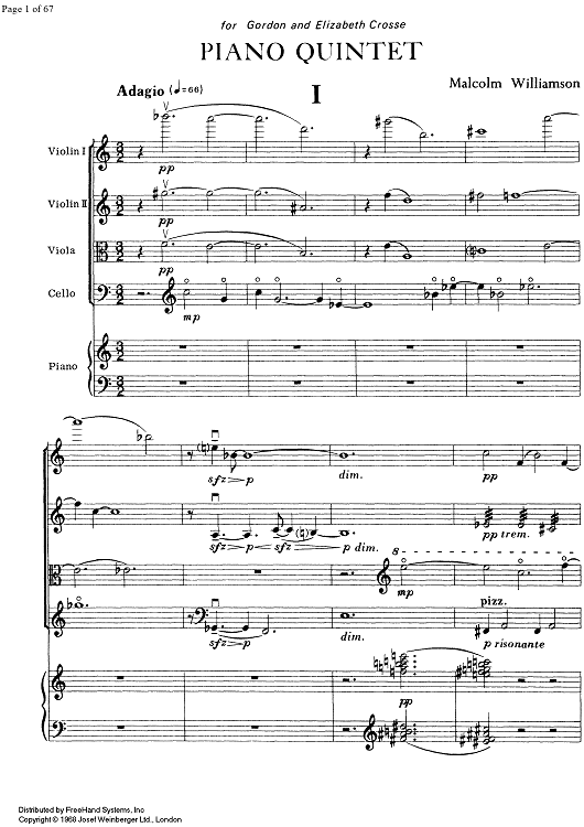 Piano Quintet - Score
