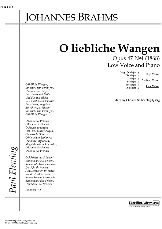 O liebliche Wangen Op.47 No. 4