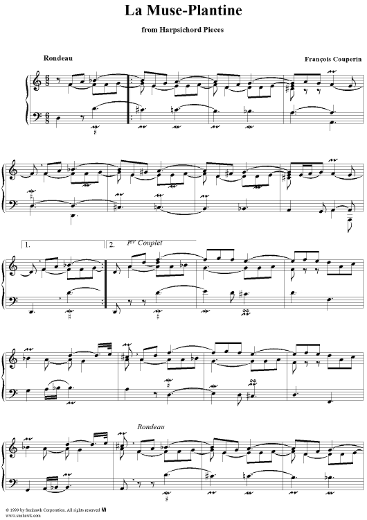 Harpsichord Pieces, Book 3, Suite 19, No. 6: La Muse-Plantine&quot