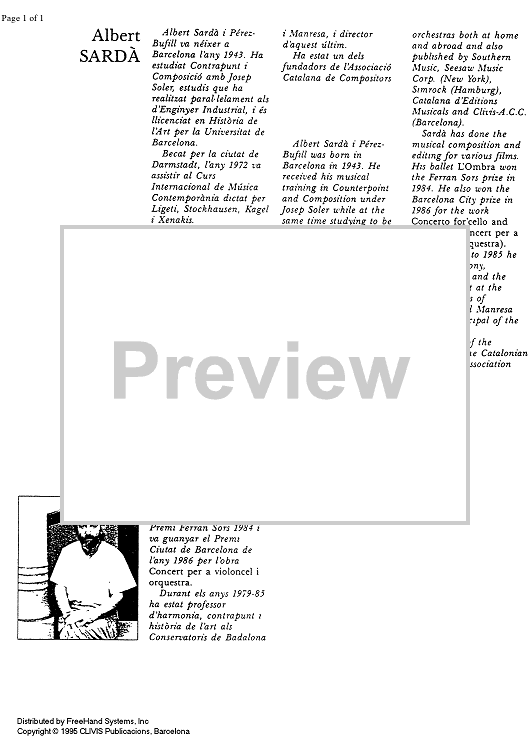 Quintet de Vent (Wind Quintet) - Preface