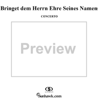 Bringet dem Herrn Ehre Seines Namens, BWV148
