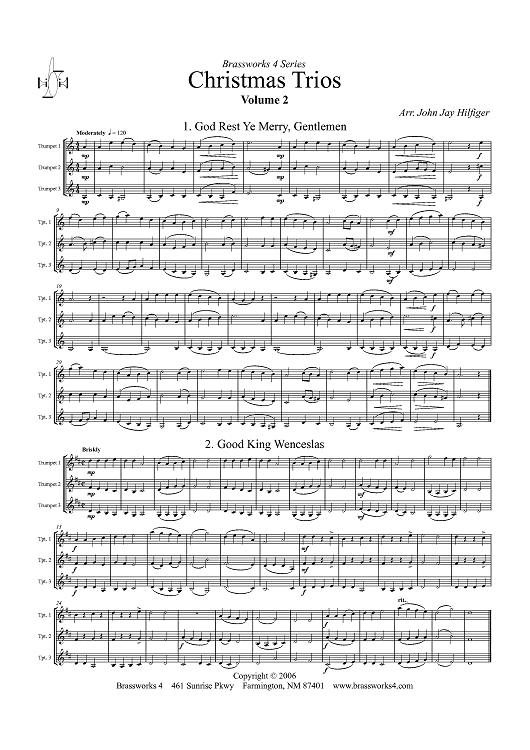 Christmas Trios, Volume 2 - Score
