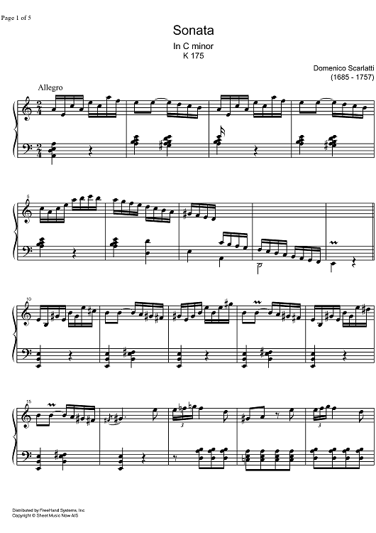 Sonata c minor K175