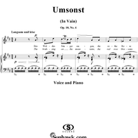 Six Songs, op. 10, no. 6: In Vain  (Umsonst)