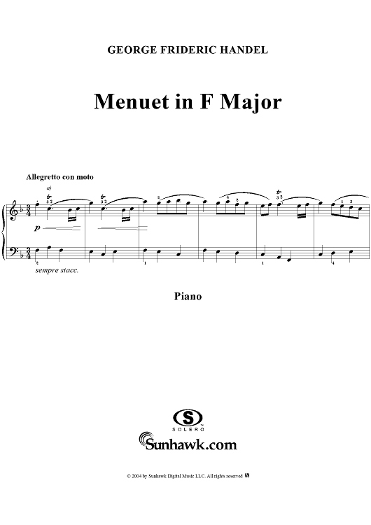 7 Pieces: No. 7, Menuet in F Major