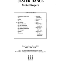Jester Dance - Score Cover