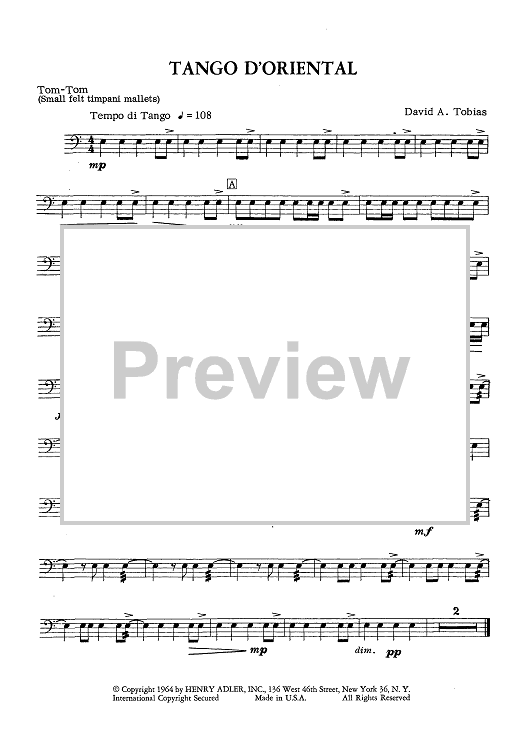 Tango D'Oriental - Tom-tom