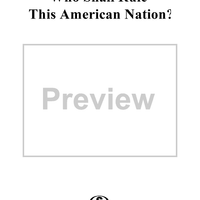 Who Shall Rule This American Nation?