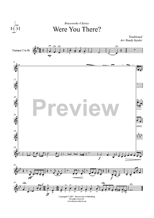 Were You There? - Trumpet 2 in B-flat