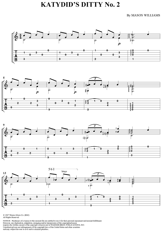 Katydid's Ditty No. 2