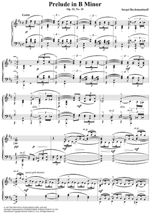 Prelude in B Minor, Op. 32, No. 10