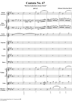 Cantata No. 67: Halt im Gedächtnis Jesum Christ, BWV67