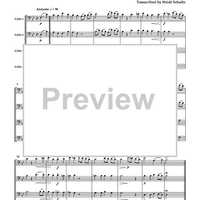 Mendelssohn Songs: Volume 2 for Cello Quartet - Score