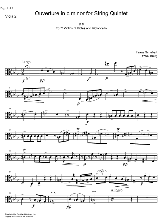 Overture c minor D8 - Viola 2