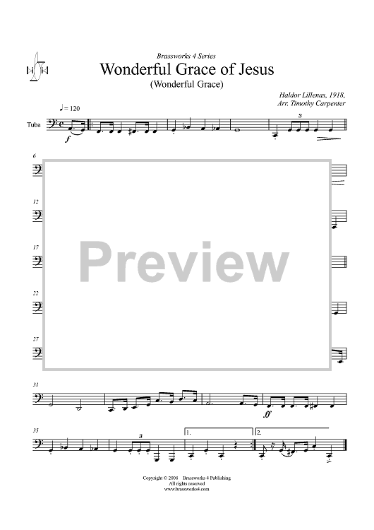 Wonderful Grace of Jesus - Tuba