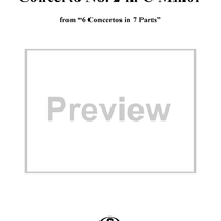 Concerto No. 2 in C Minor from "6 Concerti Grossi" - From "6 Concertos in 7 Parts" - Bass