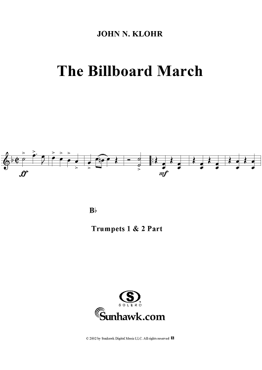 The Billboard March - Trumpets 1 & 2