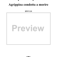 Italian Cantata No. 14: "Dunque sarà pur vero" (Agrippina condotta a morire), HWV110