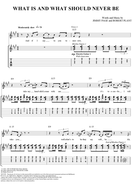 What is and What Should Never Be