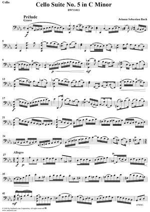 Cello Suite No. 5 in C Minor (Unaccompanied)