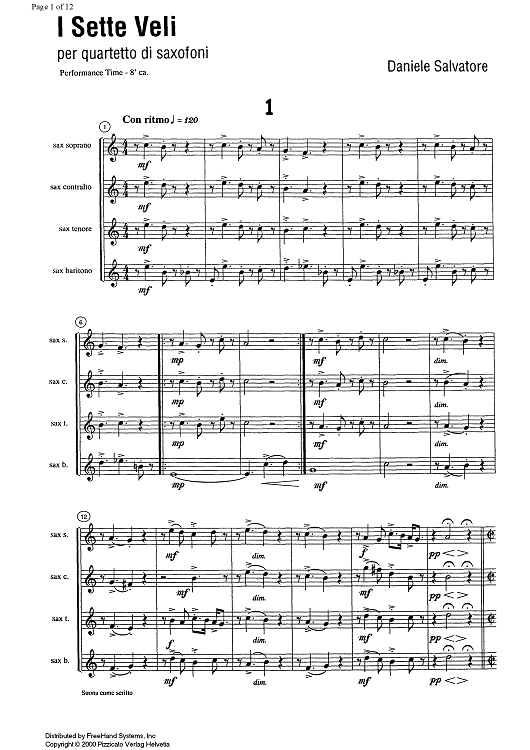 I Sette Veli - Score