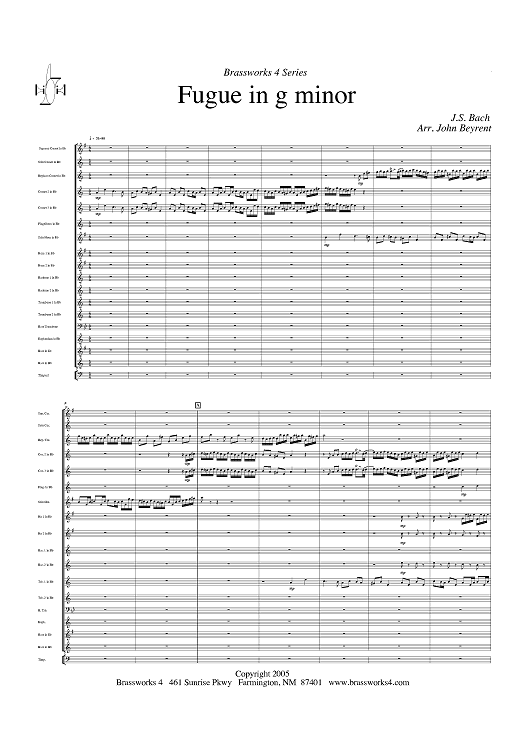 Fugue in g minor - Score