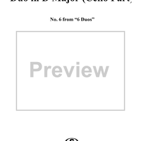 Duo No. 6 in D Major - Cello