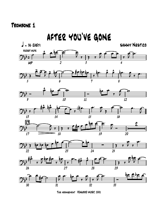 After You've Gone - Trombone 1