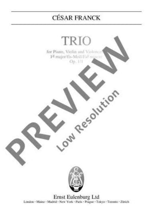 Piano Trio F# minor in F sharp minor - Full Score