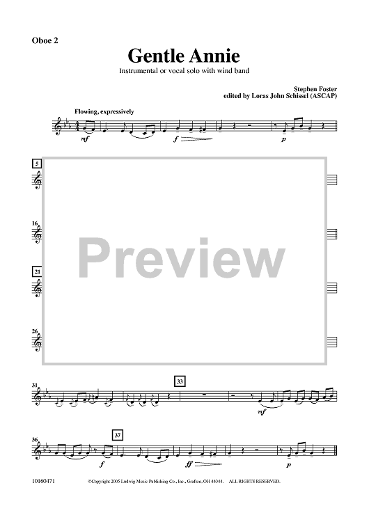 Gentle Annie - Oboe 2