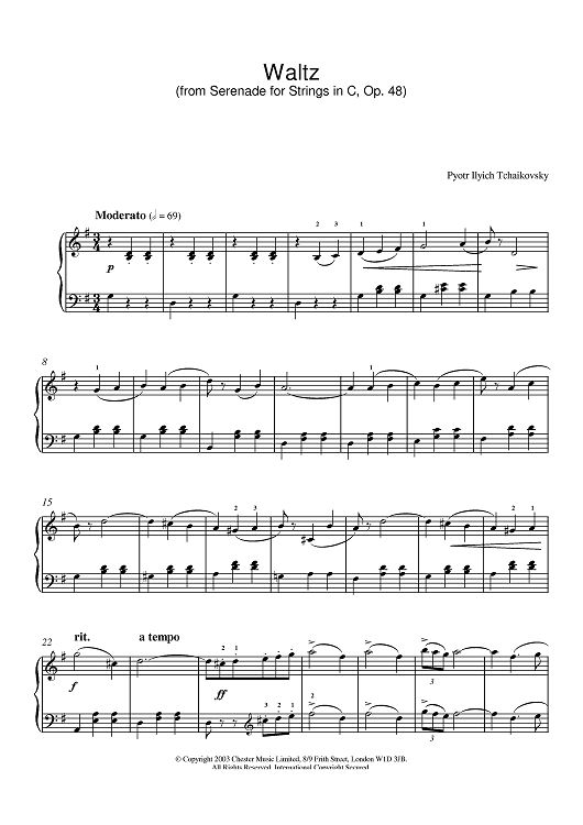 Waltz (from Serenade for Strings In C, Op. 48)