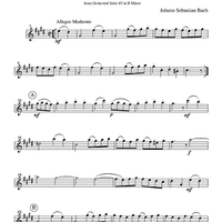 Rondeau - from Orchestral Suite #2 in B Minor - Part 1 Clarinet in Bb