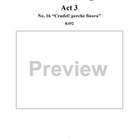 "Crudel! perchè finora", from "Le Nozze di Figaro", Act 3 - Full Score
