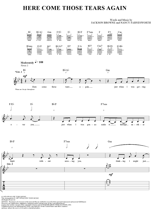 Here Come Those Tears Again