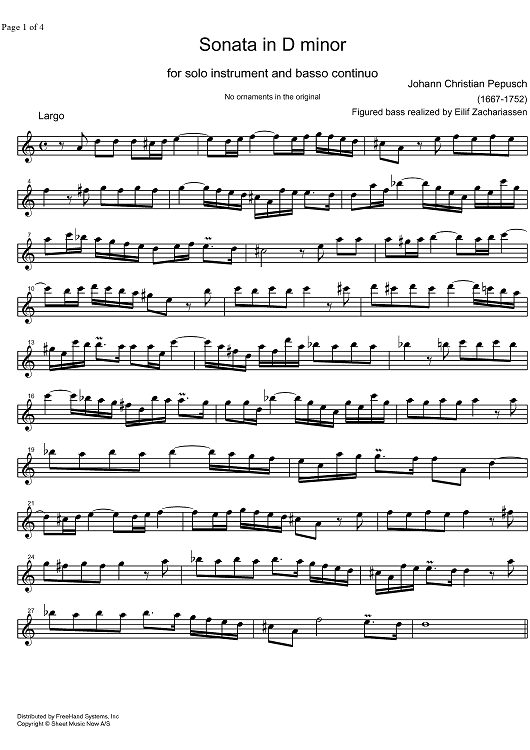 Sonata d minor