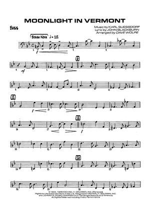 Moonlight In Vermont - Bass