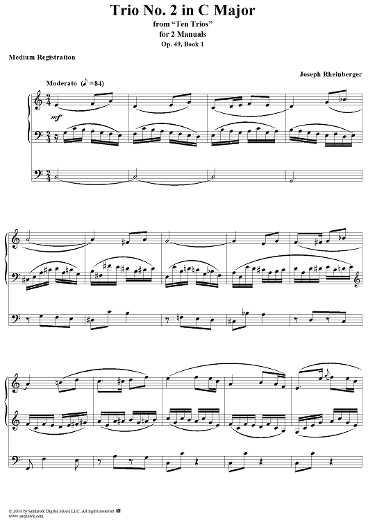 Trio No. 2 in C Major from "Ten Trios", Op. 49, Book 1