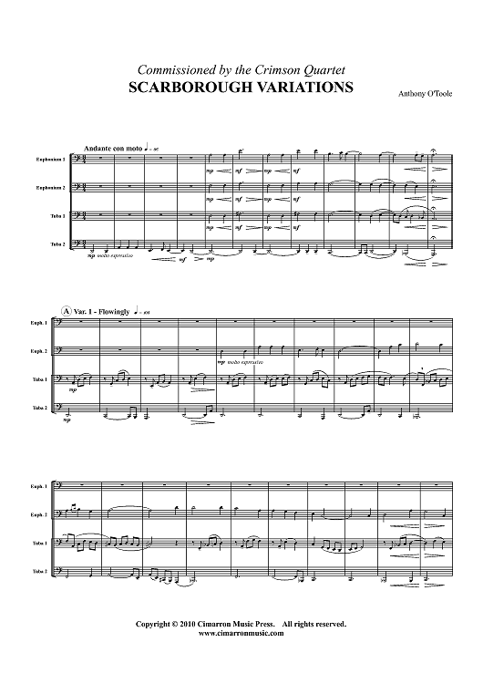Scarborough Variations - Score