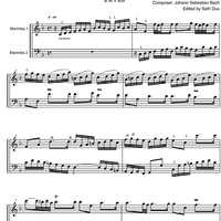 Suite  4 F Major BWV 809 - Score