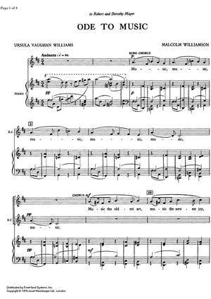Ode to Music - Score