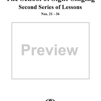 The School of Sight-Singing, Nos. 21 - 36